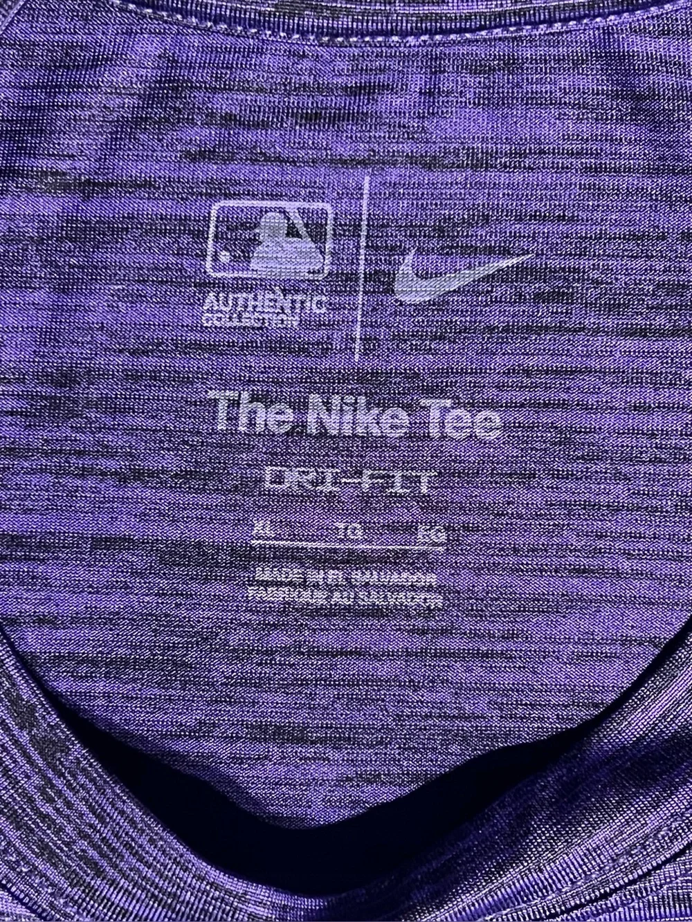 Nike Colorado Rockies Baseball Purple Graphic Performance Tee - Men's